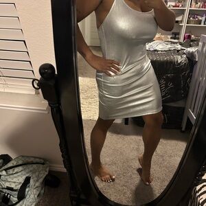 Forever 21 Metallic One-Shoulder Dress